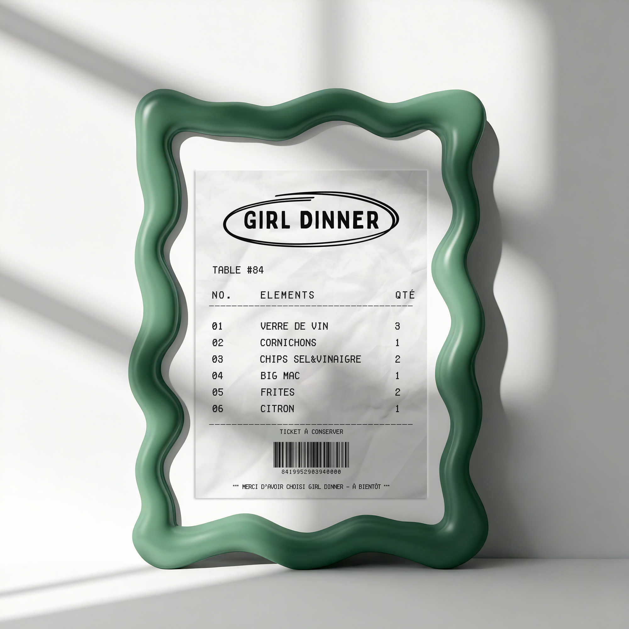 Affiche Girl Dinner ~ Personnalisable